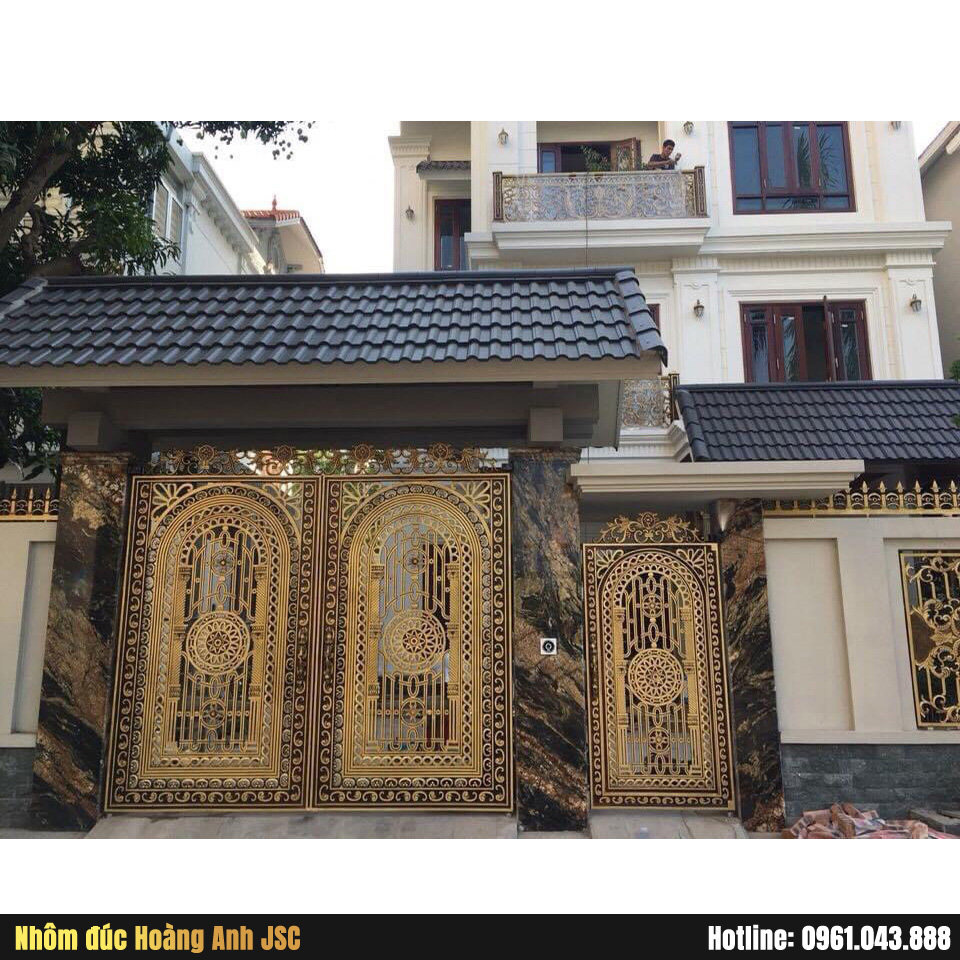 Ngắm nhìn những mẫu cổng biệt thự đẹp, cổng nhôm đúc đẹp nhất Hà Nội